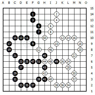 五子棋蝴蝶的摆法之第13图